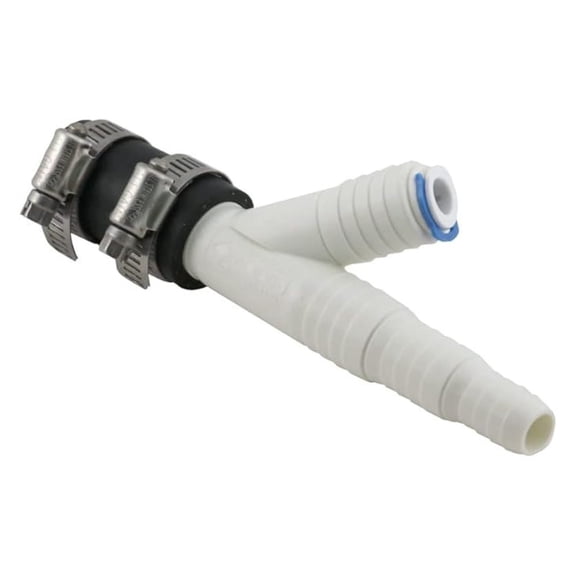 . - Eco (D-25QC) Universal Adapter for Reverse Osmosis Drain Line - John Guest Hose Connector for Sink Plumbing and Home Improvement
