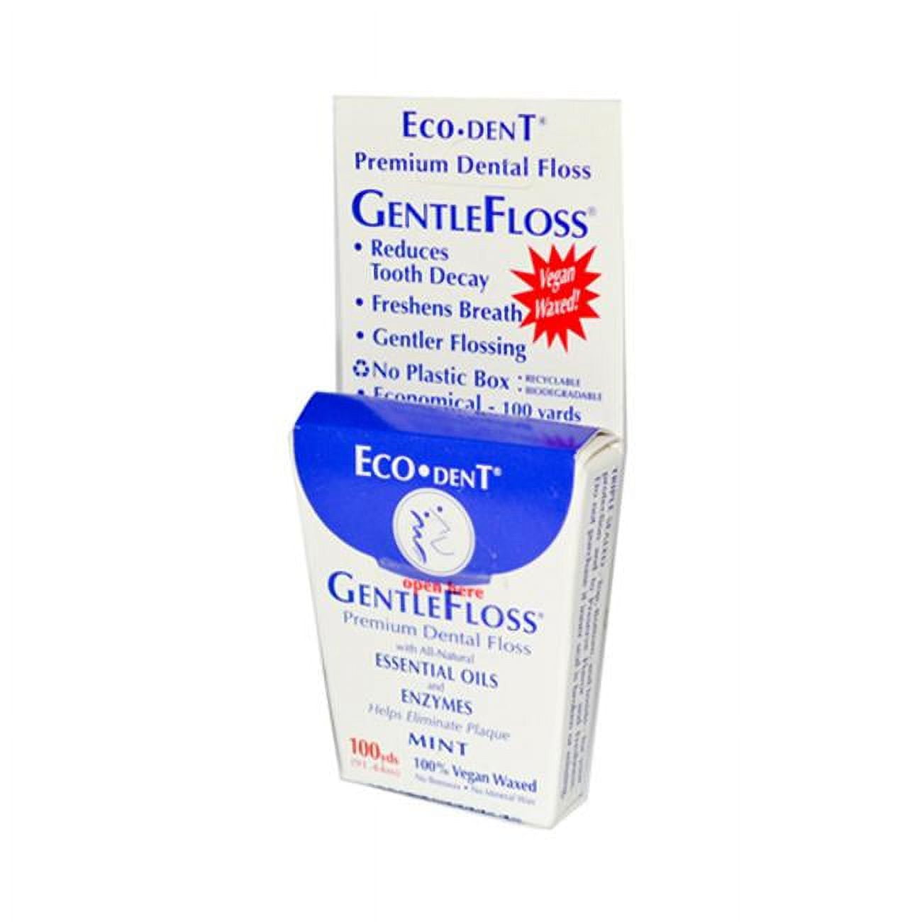Eco-Dent 352849 Eco-Dent GentleFloss Premium Dental Floss Mint - 100 Yards - Case of 6