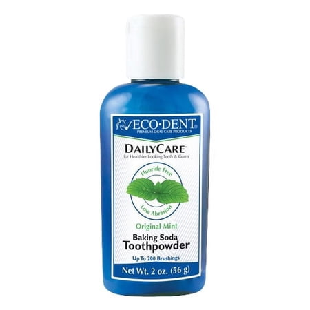 Eco-Dent Daily Care Baking Powder Toothpowder, Original Mint, 2 oz 56 g