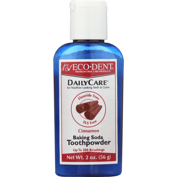 Eco-Dent Daily Care Baking Soda Toothpowder - Cinnamon 2 oz Pwdr