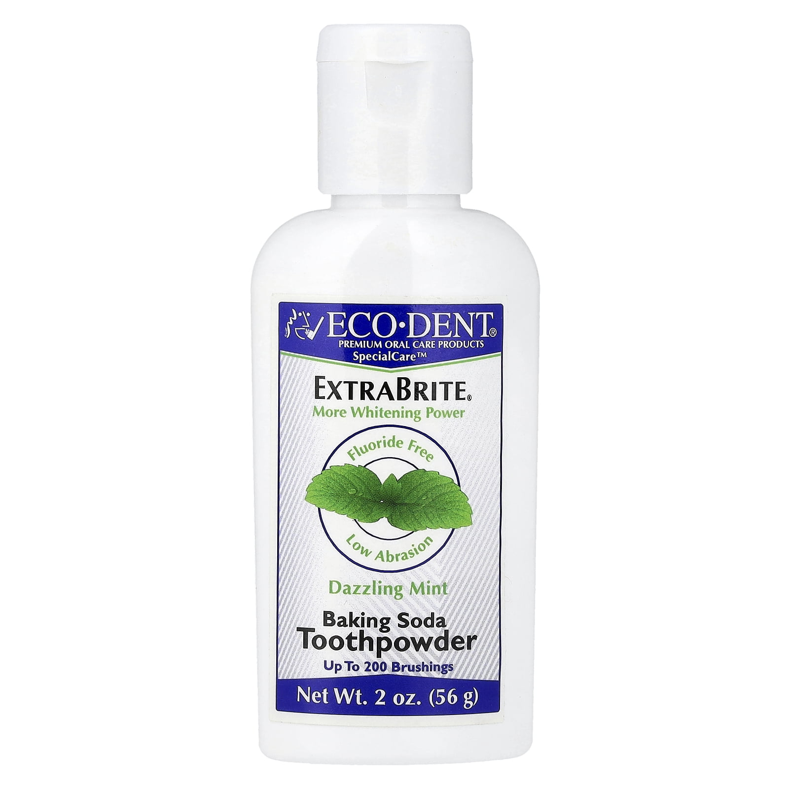Eco-Dent ExtraBrite Tooth Powder, Baking Soda, Mint, 2 oz, Teeth