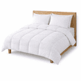 thumbnail image 1 of Eco Dream 100% Cotton Jacquard Comforter – Down Alternative All Season Duvet Insert – Lightweight, Breathable – Queen – White, 1 of 8