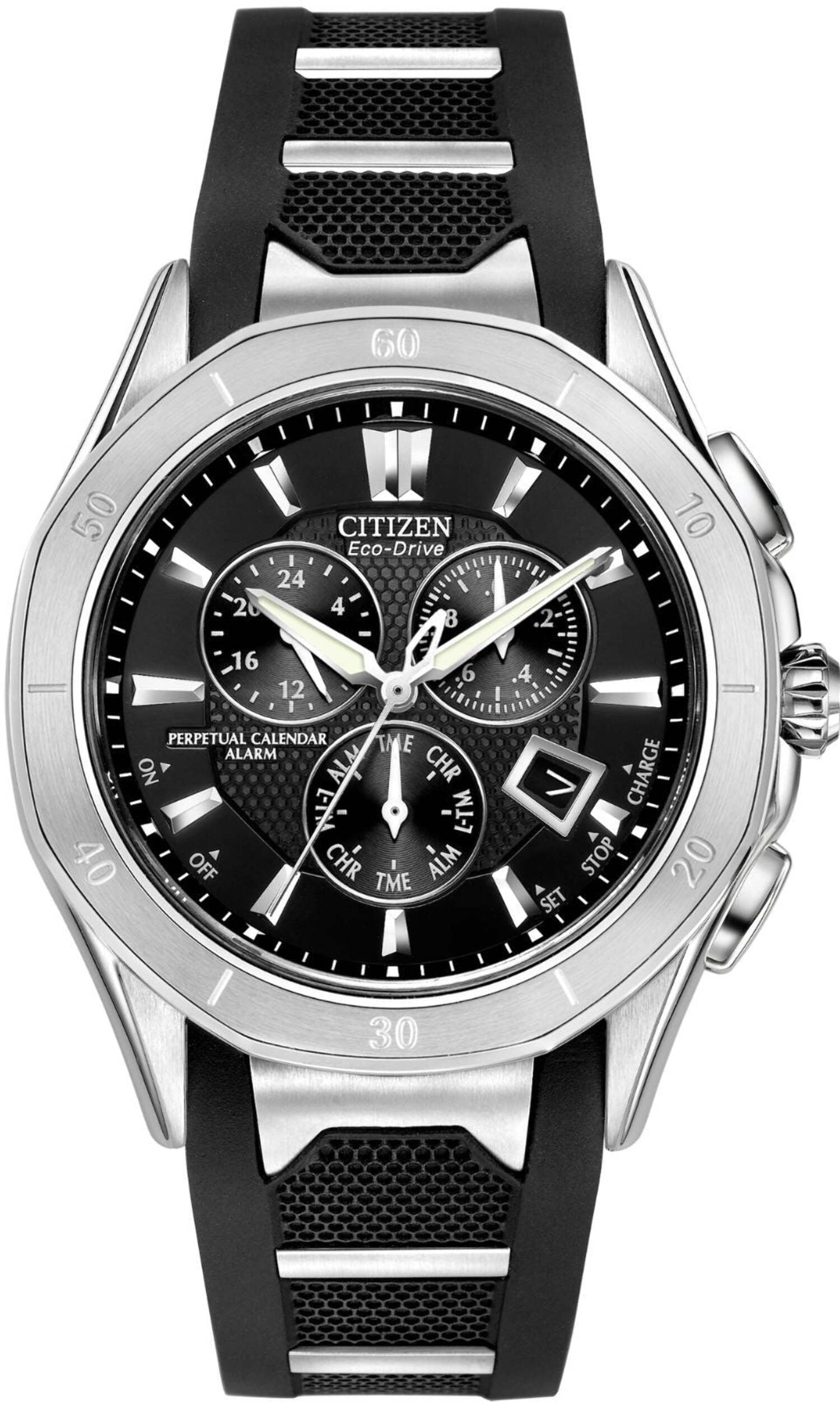 Eco-Drive Mens Signature Octavia Black Chronograph Watch BL5460