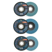 Eco Edge 4.5-Inch 3-Pack 40/60/80 Grits Assorted Premium ZIRCONIA Flap Discs (4-1/2" x 7/8" Arbor, Bevel Type 29)