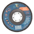 thumbnail image 1 of Eco Edge 4.5-Inch High Density Premium Zirconia 80 Grit Flap Disc: 10 Pack | 4-1/2"x7/8" Sanding Discs for Angle Grinder (80 Grit, Bevel Type 29), 1 of 7
