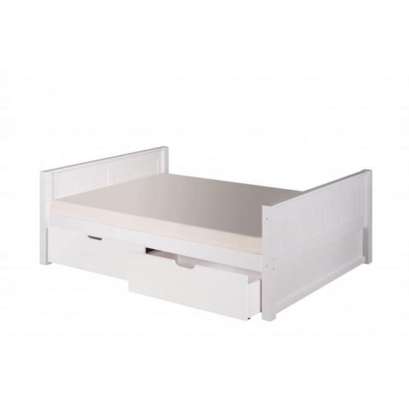 Eco Flex C1421-DR Camaflexi Full Size Platform Bed with Drawers - Panel Style - Natural Finish