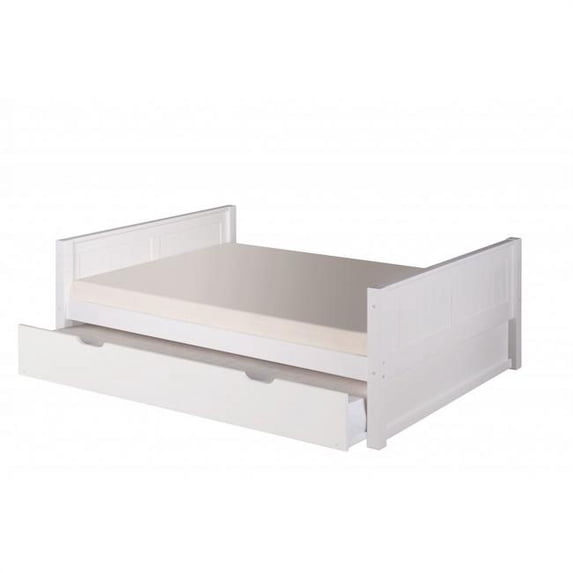 Eco Flex C1421-TR Camaflexi Full Size Platform Bed with Trundle - Panel Style - Natural Finish