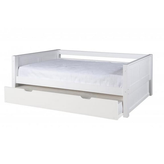 Eco Flex C223-TR Camaflexi Day Bed with Trundle - Panel Headboard - White Finish