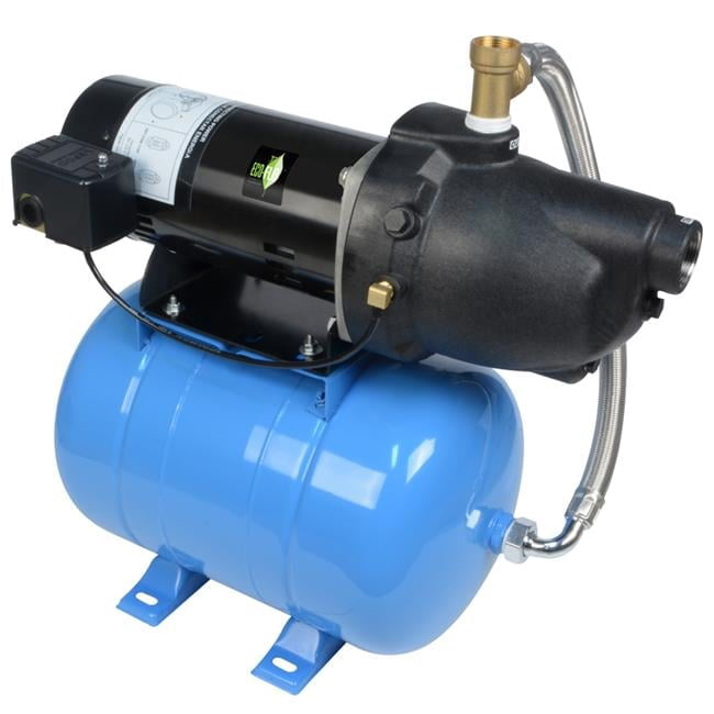 Eco-Flo 4005504 0.5 HP 3 Wire 450 GPH Thermoplastic Shallow Well Jet Tank System