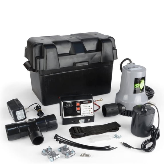 Eco-Flo EBBS Emergency Battery Backup 1/4 Horsepower Sump Pump System, 2,700 GPH