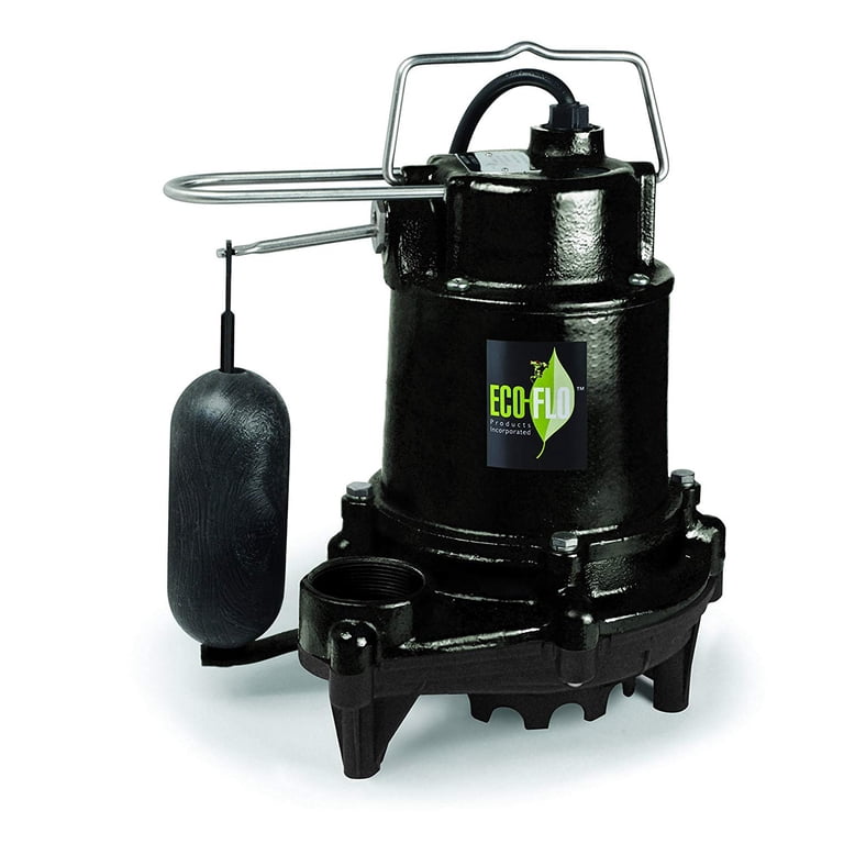 ECO-FLO, Submersible Sump Pump, EFSA50 1/2 H.P., Black - Walmart.com