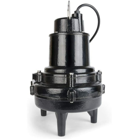 Eco Flo EFSEW50A1 0.5 HP 115V 8200 GPH 2 Inch Discharge Cast Iron Sewage Pump