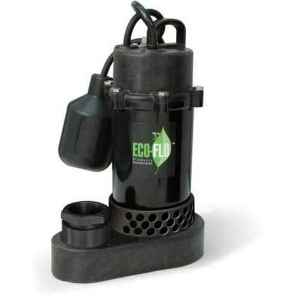 Eco-Flo Submersible Sump Pump SPP33W - Thermoplastic, 1/3 HP, 43 GPM