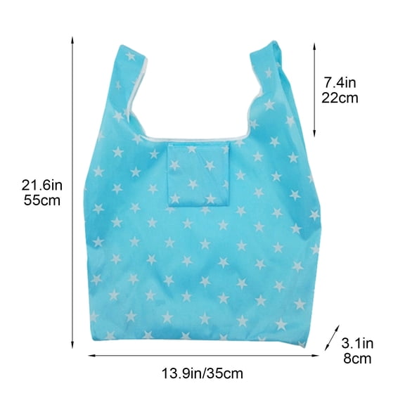 Eco Foldable Waterproof Oxford Cloth Square Bag, Reusable Lightweight Durable Shopping Bags For Groceries And Travel