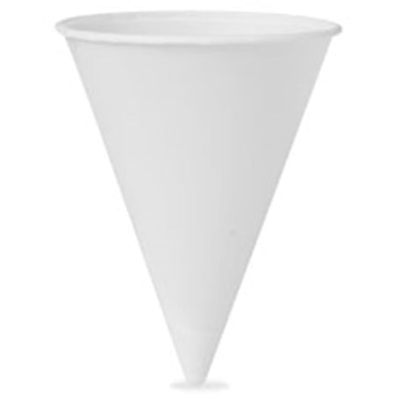 Eco-Foward Paper Cone Water Cups, White