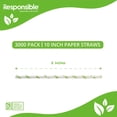 thumbnail image 1 of Eco-Friendly 10 inch Biodegradable White Paper Straw (FSC-certified), 1 of 2