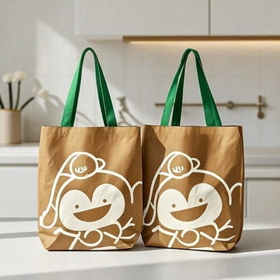 Eco-Friendly 2-Pack Tote Bags: Sustainable Family Picnics & Gatherings on the Go