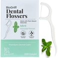 thumbnail image 1 of Eco-Friendly 200 Count Dental Floss Picks – Flossers Made with Corn Starch Blend | Mint Flavored| Plant-Based Shred-Resistant Gentle on Gums Ergonomic Grip Bulk Value Pack, 1 of 4