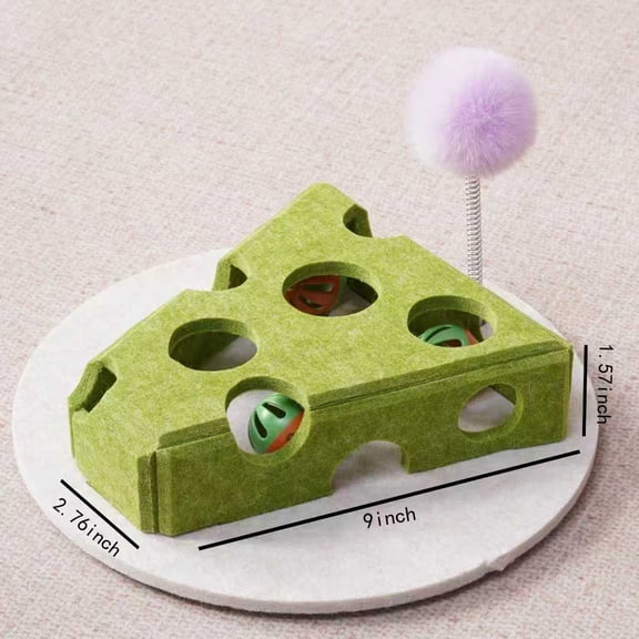 Eco-Friendly 30cm Square Cat Scratcher Interactive Balls Green Felt Sisal Furniture Protector Cat Play Board