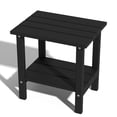 thumbnail image 1 of Eco-Friendly Adirondack Storage Table – Recycled HDPE 2-Tier Design with Drainage Slats for Backyard, Balcony – Lightweight & Corrosion Resistant -Black, 1 of 7