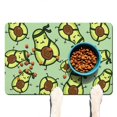 thumbnail image 1 of Eco-Friendly Avocado Print Dog Mat - Non-Slip Absorbent Pet Food Pad with Leather-Like Surface, Large Size for Messy Eaters, 1 of 7