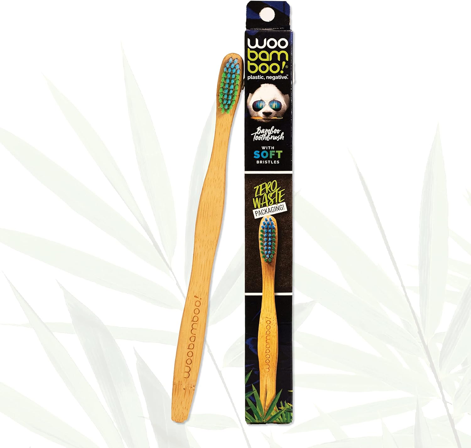 EcoFriendly Bamboo Toothbrush Soft Bristle Adult Size BPA Free