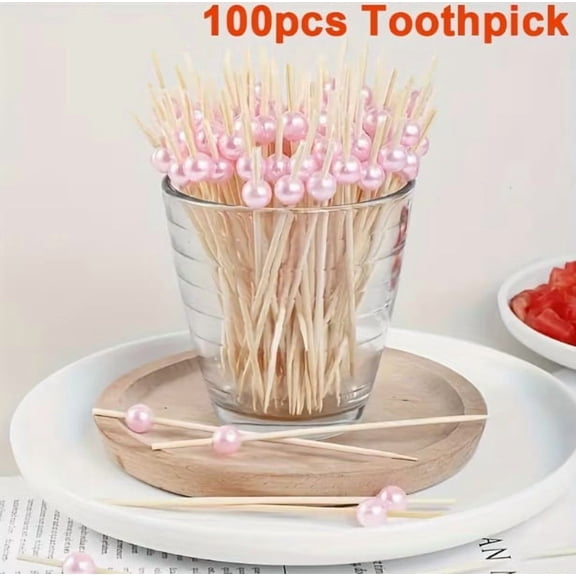 Eco-Friendly Bamboo Toothpicks Set Cocktail Picks for Weddings, Parties, and Celebrations, Natural Wood Appetizer Skewers, Durable Fruit Picks for Festive Food Display