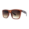 thumbnail image 1 of Eco Friendly Bamboo Wood Arm Large Horn Rim Hipster Sunglasses All Brown, 1 of 4