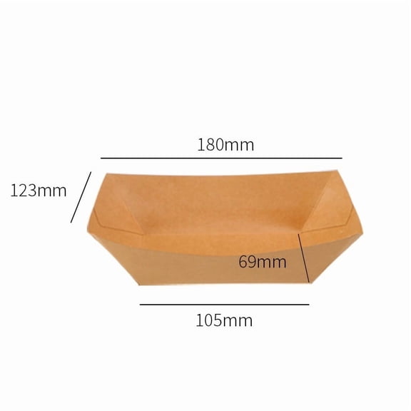 Eco-Friendly Boat-Shaped Disposable Picnic Box - 50 Pack Portable Lunch Boxes for Outdoor Activities