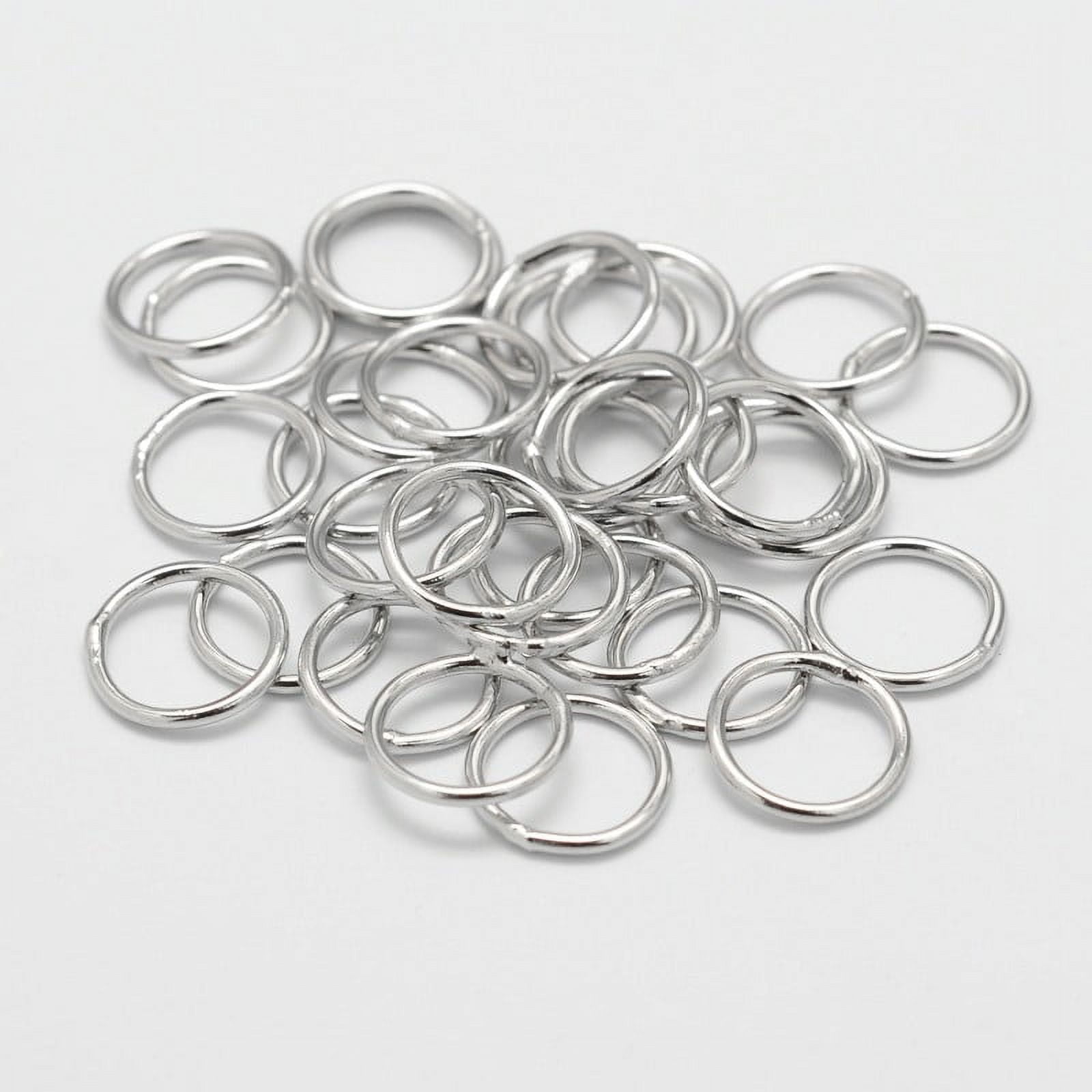 Eco-Friendly Brass Round Rings Soldered Jump Rings Closed Jump Rings Cadmium Free & Nickel Free & Lead Free Platinum 18 Gauge 7x1mm