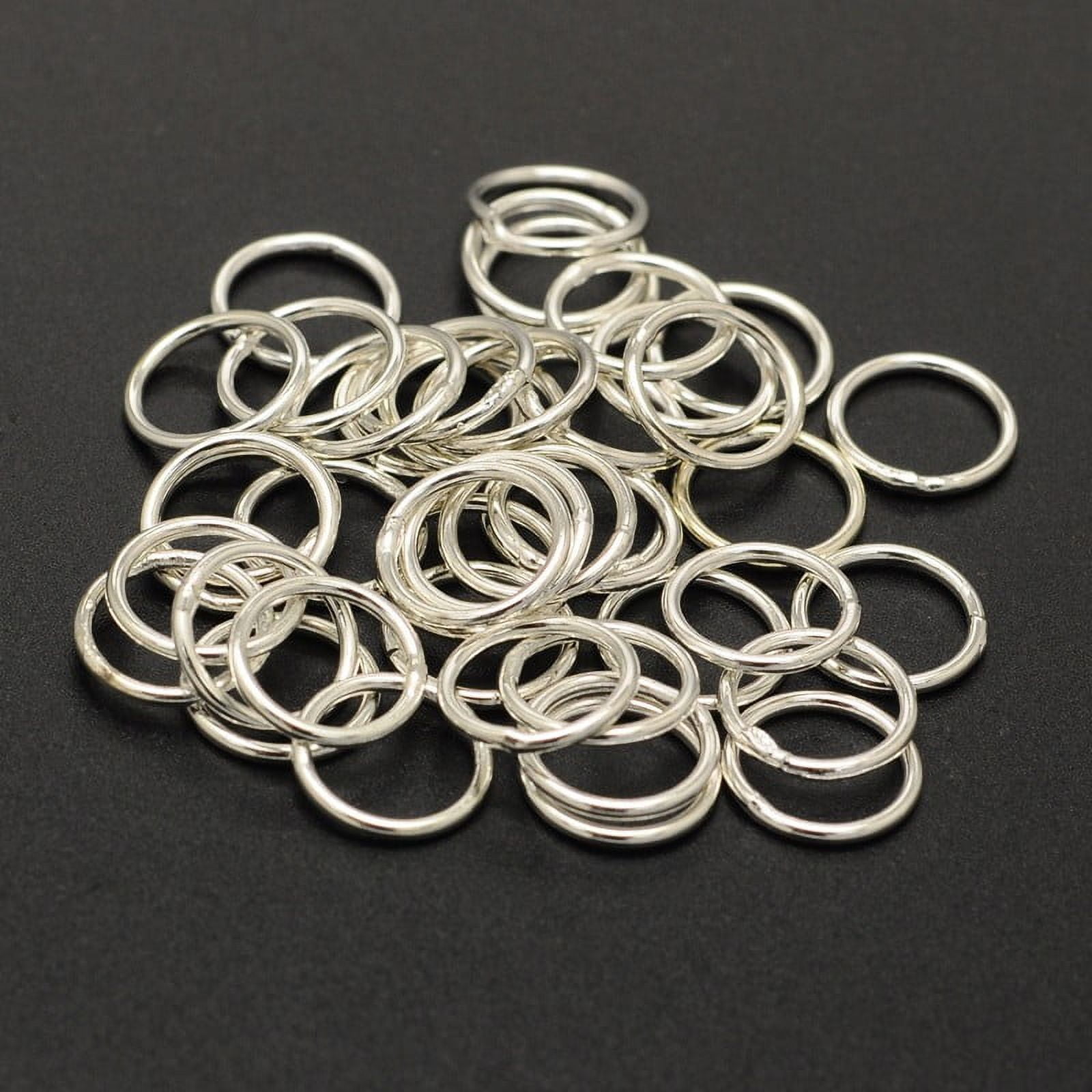 Eco-Friendly Brass Round Rings Soldered Jump Rings Closed Jump Rings Silver 18 Gauge 7x1mm Inner Diameter: 5mm Hole: 5mm