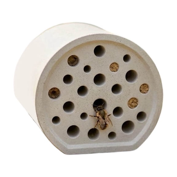 Eco Friendly Bug House 4.72 Inch for Yard and Garden, Hexagonal Insect Habitat for Solitary Bees, Natural Bamboo Insect Hotel for Outdoor Beneficial Bugs, Outdoor Animal Housing