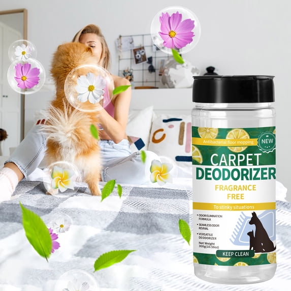 Eco-Friendly Carpet Deodorizer Powder - Powerful Odor Removal, Long-Lasting Freshness & Deep Cleaning | Safe Natural Ingredients | 300g(C)