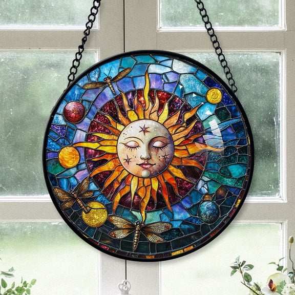 Eco Friendly Christmas Gift - Astrology Scorpio Xmas Stained Glass Hanging Ornament - Festive Holiday Tree Decoration, Meaningful Christmas Gift for Mom, Dad, Family, Friends