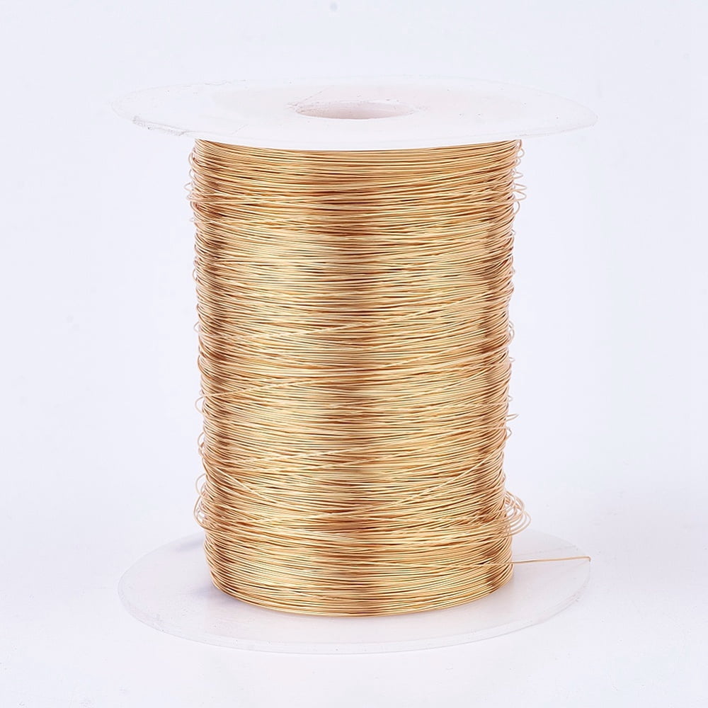 Eco-Friendly Copper Wire Copper Beading Wire for Jewelry Making Long-Lasting Plated Light Gold 18 Gauge 1mm 229.66 Feet(70m)/500g