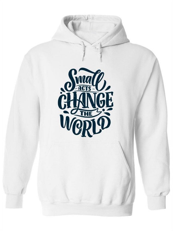 Eco Friendly Curved Font Quote Hoodie Women -Image by Shutterstock, Female Large