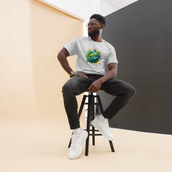 Eco-Friendly Design for a Sustainable Future Graphic classic tee (Ash, M)