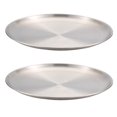 thumbnail image 1 of Eco-Friendly Dinner Dishes Stainless Steel Plates 2 Set Round Dinner Dishes Metal Plates Great for Picnic,Outdoor Camping Plate,Shatterproof, 1 of 6