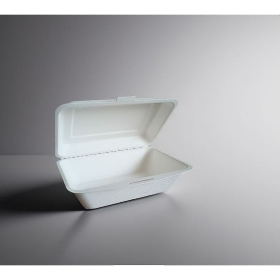 Eco-Friendly Disposable Contaner 600 ml box Sturdy, Biodegradable Party Contaner for Events, Birthdays, and Daily Use (Pack of 25,White)