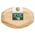 EcoFriendly Disposable Palm Leaf Trays 15x10 (25 pcs) Perfect for