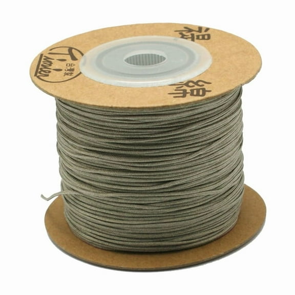 Eco-Friendly Dyed Nylon Threads String Threads Cords Dark Gray 0.4mm about 164.04 yards(150m)/roll