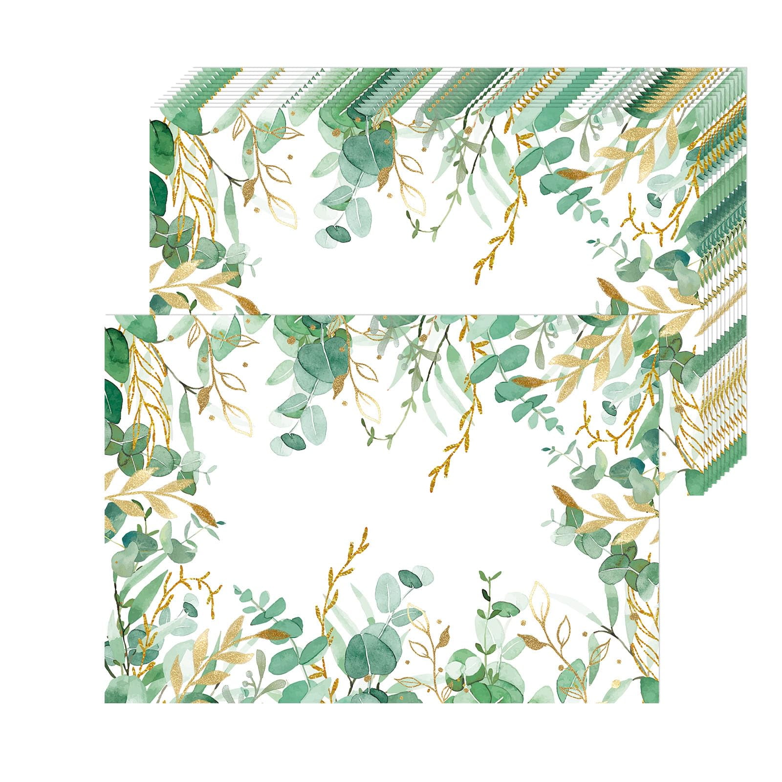 EcoFriendly Eucalyptus Greenery Paper Placemats 50Pack Disposable