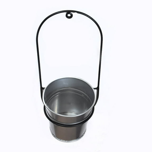 Eco Friendly Handmade 100% Iron Round Modern Silver Coated Color 4.4 x 4.6 x 4.6 Inches Planters Pot for Lawn, Balcony, Garden, Patios, Wall stand, Restaurant, Banquet Hall, Spa, Beauty Parlor etc.