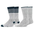 thumbnail image 1 of Eco Friendly Heavy Weight Recycled Cotton Thermals Boot Socks 2-Pack (10-13, Stripe Blue), 1 of 4