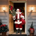 thumbnail image 1 of Eco-Friendly Ice Silk Christmas Front Door Banner, Sustainable Santa Door Cover for Environmentally Conscious Celebrations, 1 of 6