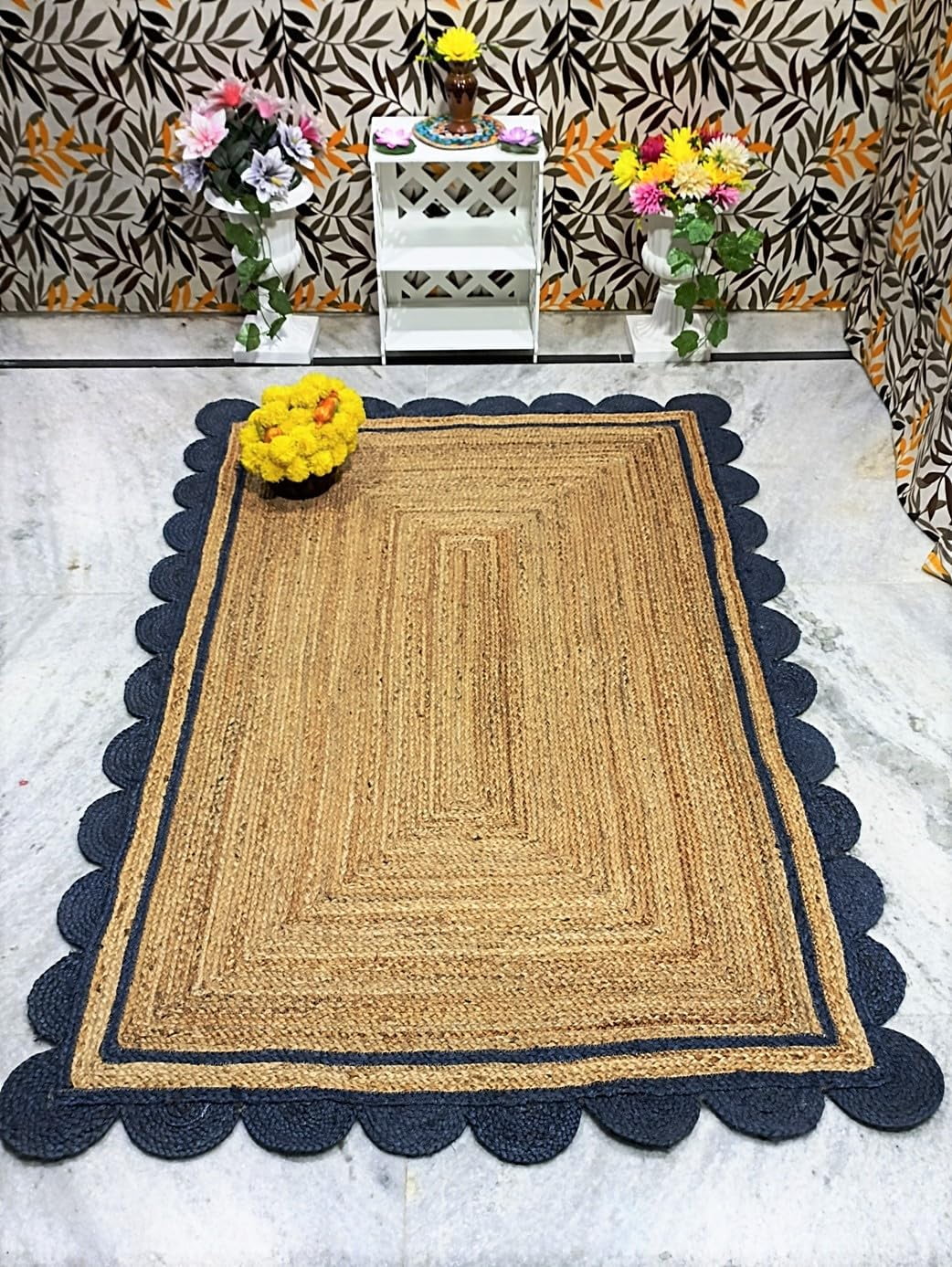 Eco-Friendly Jute Area Rug – Handwoven, Reversible, Non-Slip Backing ...
