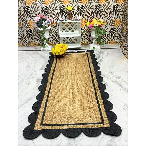 Eco-Friendly Jute Area Rug – Handwoven, Reversible, Non-Slip Backing – Perfect for Boho, Farmhouse, or Coastal Decor