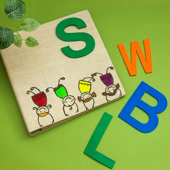 Eco Friendly Jute Binder Folder - School Supplies - Office Supplies - Hand Made Sustainable