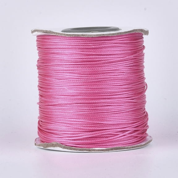 Eco-Friendly Korean Waxed Polyester Cord Fuchsia 0.5mm about 169.51~174.98 Yards(155~160m)/Roll