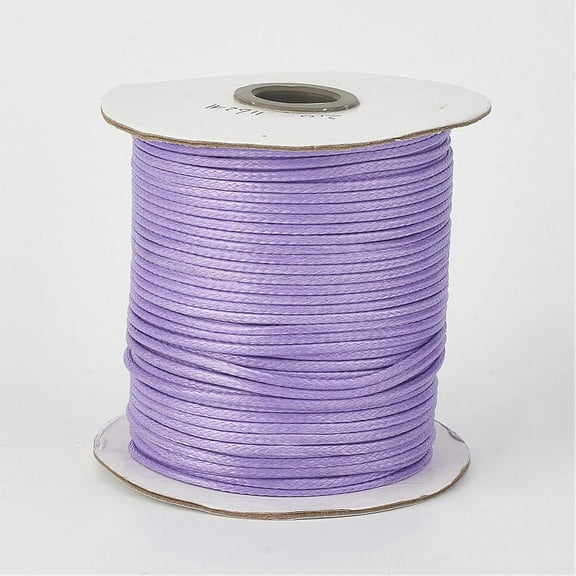 Eco-Friendly Korean Waxed Polyester Cord Lilac 0.5mm about 169.51~174.98 Yards(155~160m)/Roll